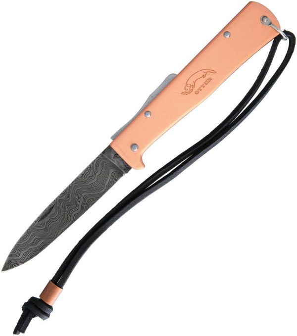 Otter-Messer Mercator Damascus Folding Knife Copper 3.5"