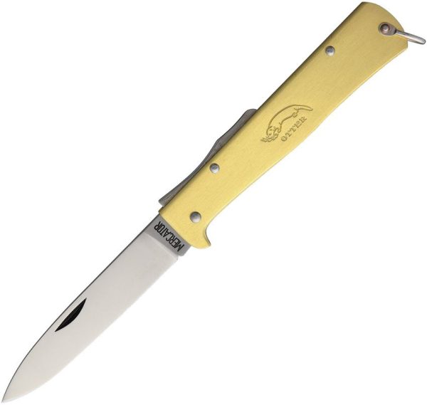 Otter-Messer Mercator Clip Brass Folding Knife Carbon Steel