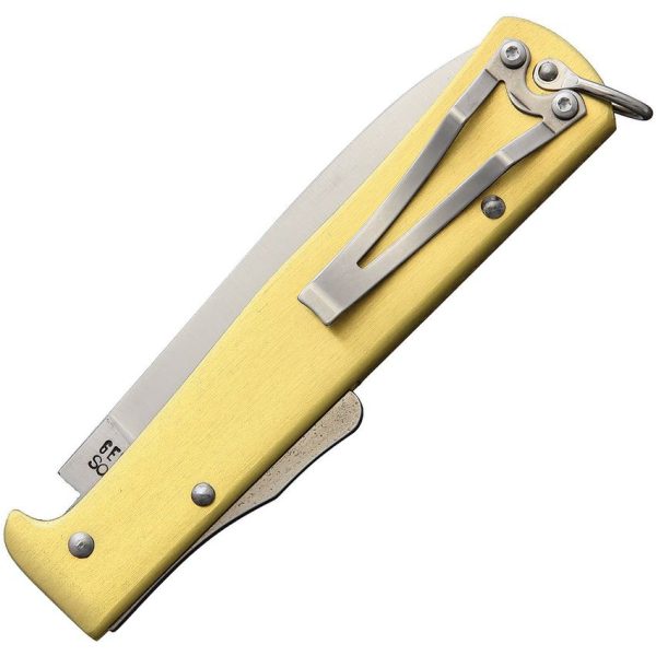 Otter-Messer Mercator Clip Brass Folding Knife Carbon Steel