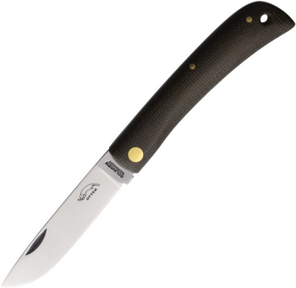 Otter-Messer Small Hippekniep Folding Knife Green Micarta Carbon Steel