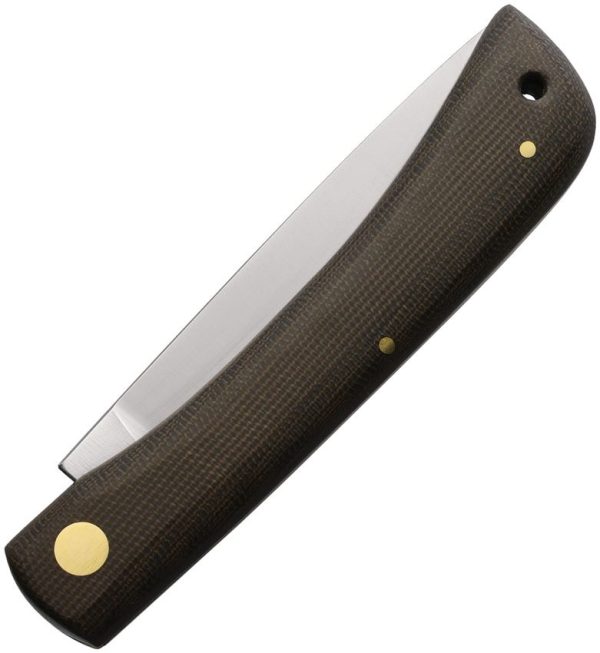 Otter-Messer Large Hippekniep Folding Knife Green Micarta Carbon Steel