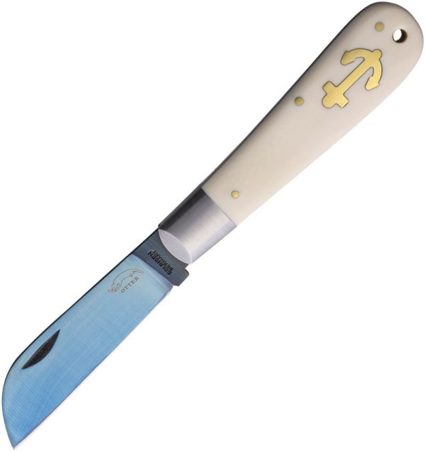 Otter-Messer Anchor Folder Elforyn Blue Carbon Steel Folding Knife