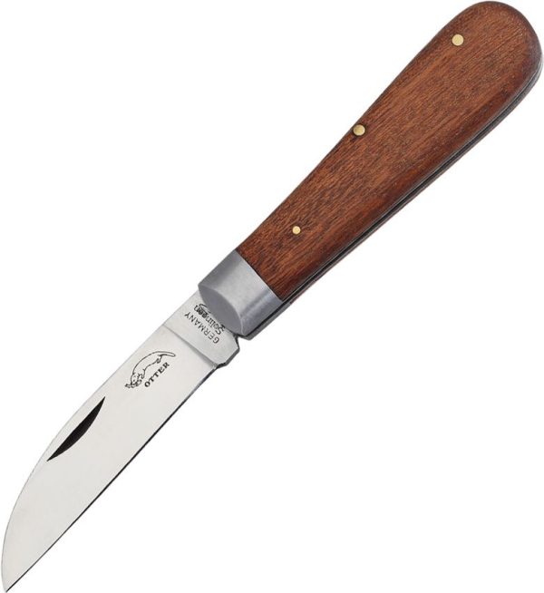 OTTER-Messer Weaver's Knife Folding 2.5" Carbon Steel Brown Wood