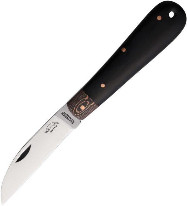 OTTER-Messer Bergmann Folder Carbon Steel Ebony Wood Knife