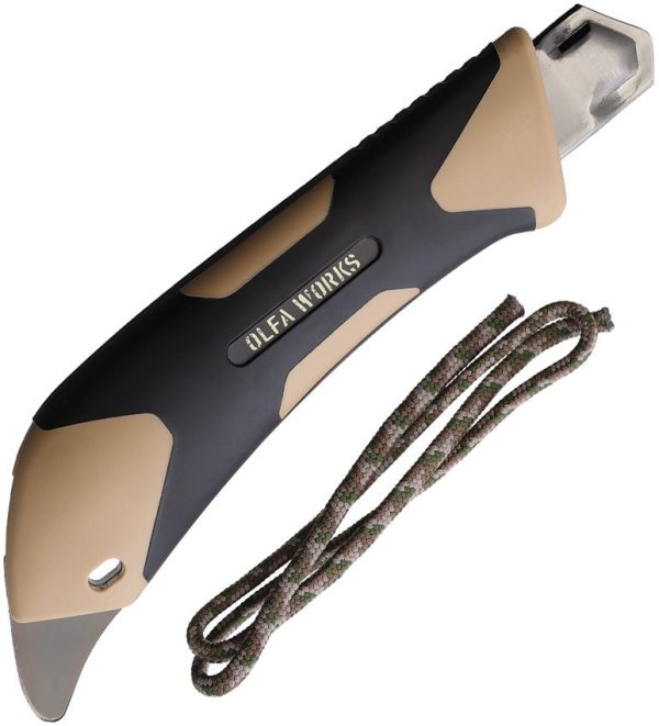OLFA WORKS Outdoor Utility Knife Sand - Serrated