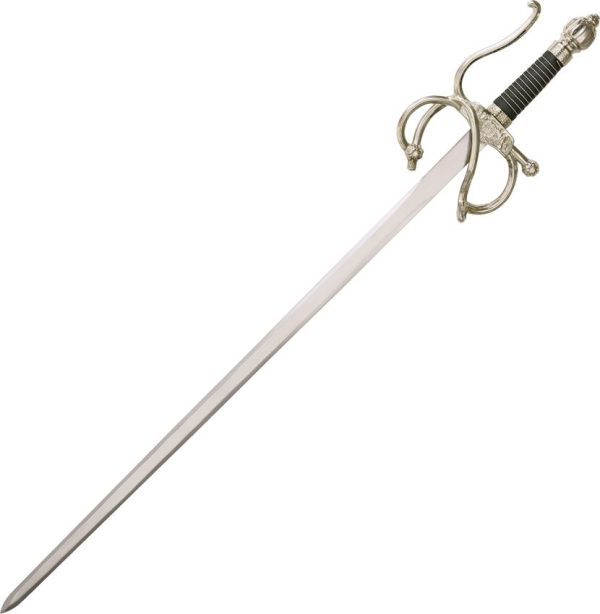 PA1121.jpg Pakistan El Cid Rapier - 37.5in Stainless Blade Black Handle