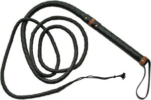 Pakistan Bullwhip - 9ft Black Braided Leather