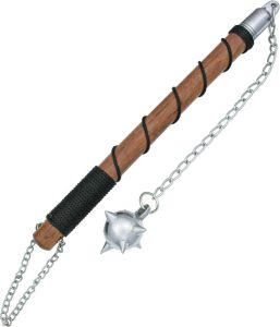 Pakistan Single Ball Mace - 17.6in Black Cord Wrapped