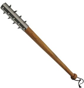 Pakistan Spiked Mace 29in Leather Wrapped Wood Handle Weapon