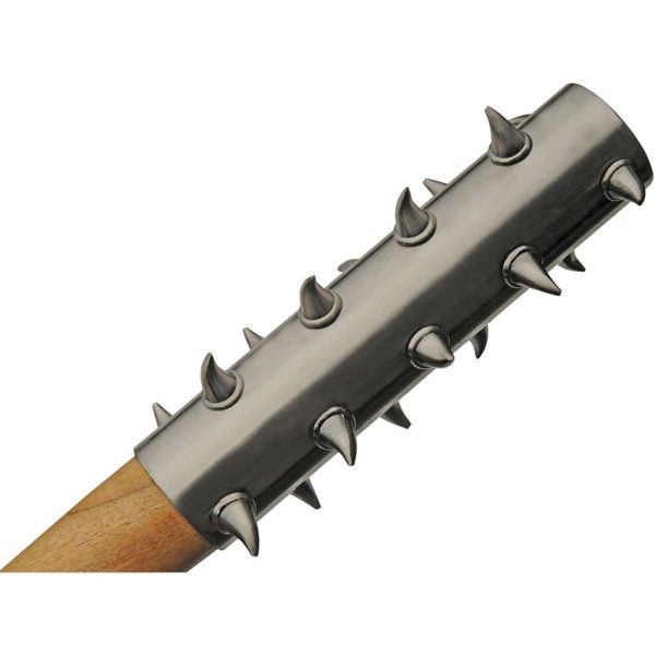 Pakistan Spiked Mace 29in Leather Wrapped Wood Handle Weapon
