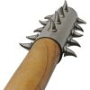 Pakistan Spiked Mace 29in Leather Wrapped Wood Handle Weapon