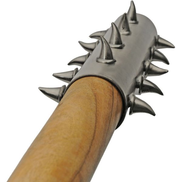 Pakistan Spiked Mace 29in Leather Wrapped Wood Handle Weapon