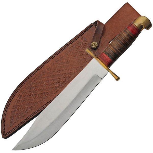 Pakistan Bowie Stacked Leather - 11.5in Blade