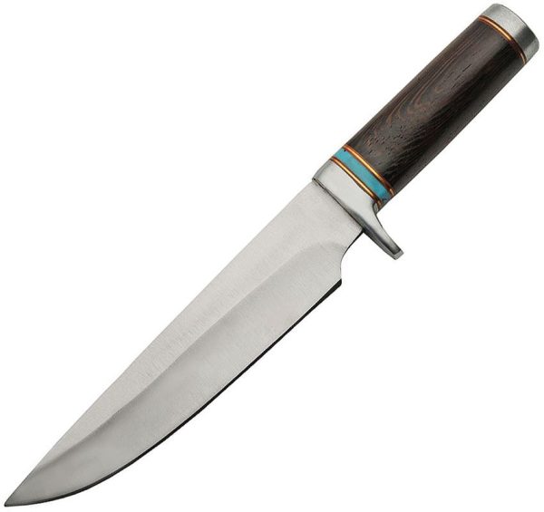 Pakistan Bowie Brown Wood - Turquoise Spacers