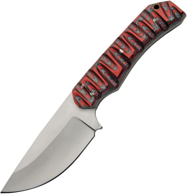 Pakistan Skinner Red Charcoal Fixed Blade - Pakkawood Handle