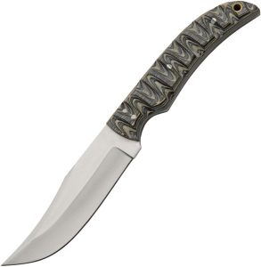 Pakistan Mountain Hunter Gray Fixed Blade - Upswept