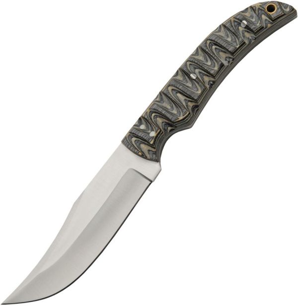 Pakistan Mountain Hunter Gray Fixed Blade - Upswept