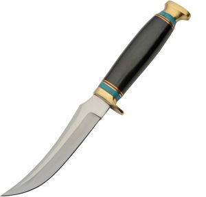 PA203489.jpg Pakistan Tiger Hunter Fixed Blade - Brass Guard Skinner