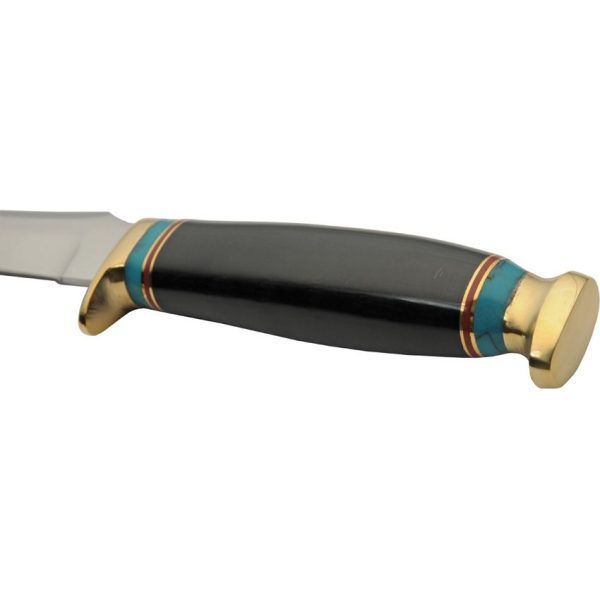 Pakistan Tiger Hunter Fixed Blade - Brass Guard Skinner