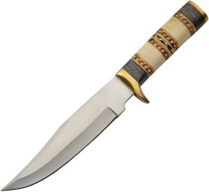 Pakistan Ring Bone Hunter Fixed Blade - Large Skinner