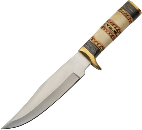 Pakistan Ring Bone Hunter Fixed Blade - Large Skinner