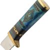 Rite Edge Oceans Blue Fixed Blade - Sculpted Handle