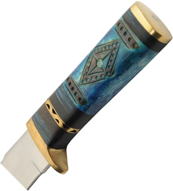 Rite Edge Oceans Blue Fixed Blade - Sculpted Handle
