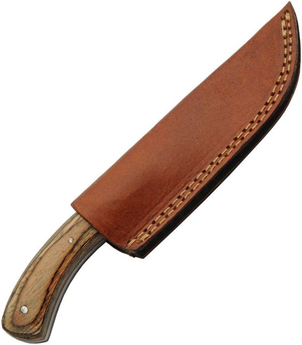 Pakistan Saddlewood Skinner Brown Wood Full Tang