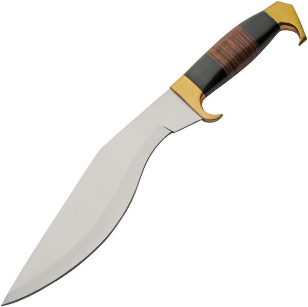 Pakistan Kukri Style Bowie Fixed Blade Knife Leather Handle