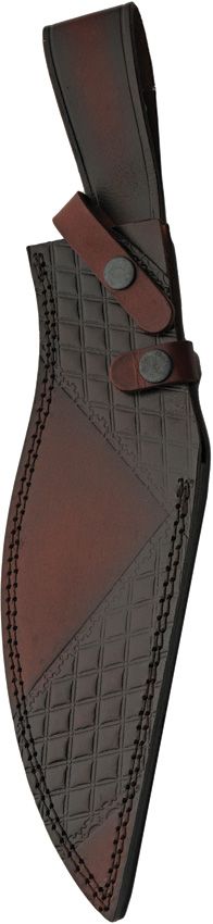 Pakistan Kukri Style Bowie Fixed Blade Knife Leather Handle