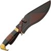 Pakistan Kukri Style Bowie Fixed Blade Knife Leather Handle
