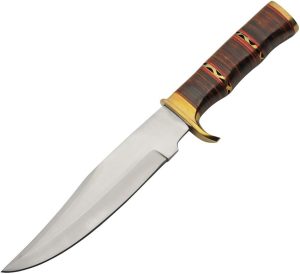 Pakistan Filework Hunter Fixed Blade - Leather Handle