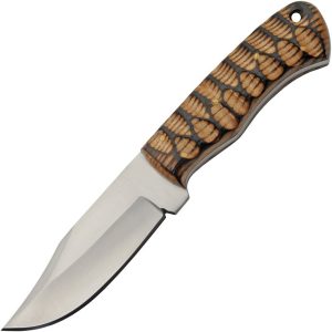 PA203535.jpg Pakistan Fixed Blade Grooved Wood - Stainless