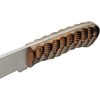 Pakistan Fixed Blade Grooved Wood - Stainless