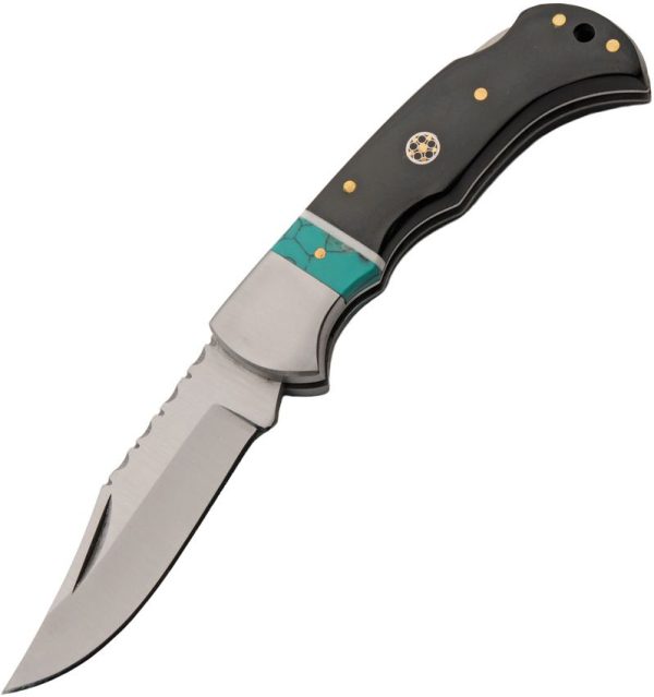Pakistan Black Mesa Lockback Folder - Buffalo Horn Handle
