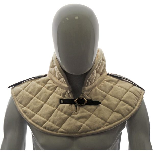 India Made Padded Collar Medieval Garment Cotton