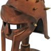 India Made Mini Gladiator Helmet Copper Finish with Stand