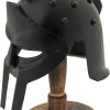 India Made Mini Gladiator Helmet - Black with Stand
