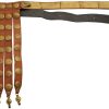 India Made Roman Belt - Brown Leather Gold Accents