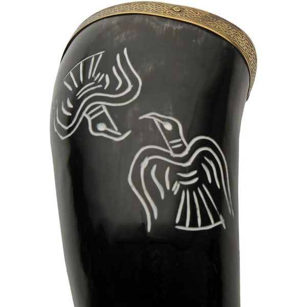 Pakistan Odin's Raven Horn Drinking Cup - Buffalo Horn