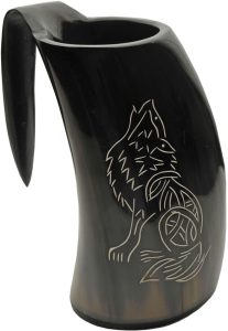 PA230986HW.jpg China Made Tankard Howling Fenrir Horn Stein - 600ml