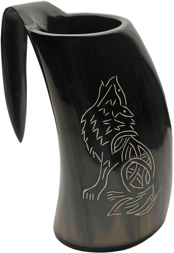 PA230986HW.jpg China Made Tankard Howling Fenrir Horn Stein - 600ml
