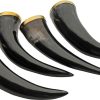 India Made Viking Horn Set w Stand - 4 Pack Brass Trim