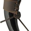India Made Fancy Viking Horn - Brass Trim Leather Frog