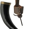 India Made Fancy Viking Horn - Brass Trim Leather Frog