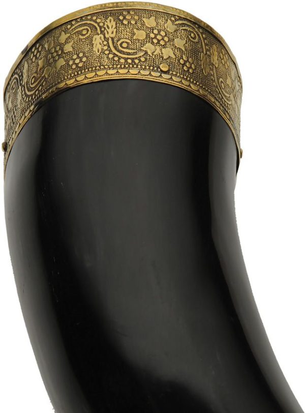 PA230992_add_02.jpg India Made Fancy Viking Horn - Natural Horn Brass Trim
