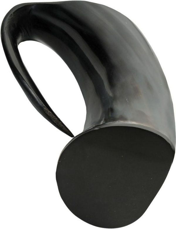 India Made Viking Horn Stein - Polished Buffalo Resin Base
