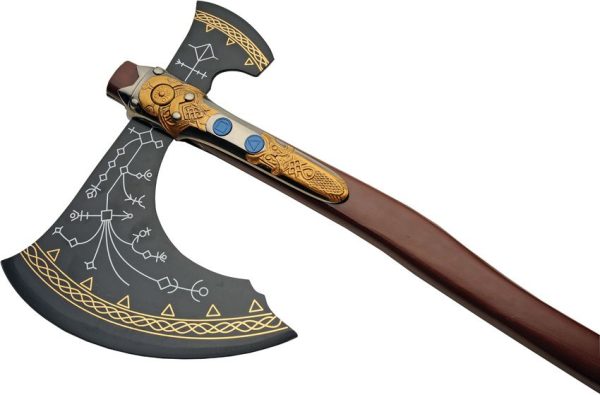 PA2466_add_03.jpg Rite Edge Two-Handed Viking Axe 40" Ash Wood Handle Black