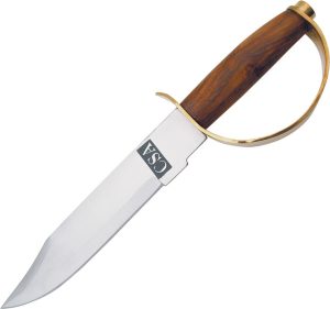 Pakistan D-Guard Bowie 9in Blade - Wood Handle Brass