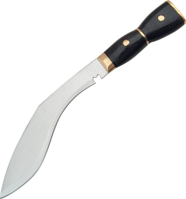 Pakistan Kukri 10in Blade - Black Laminated Wood Brass
